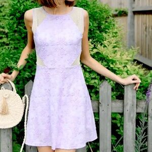 Miss Patina Lavender Floral Dress